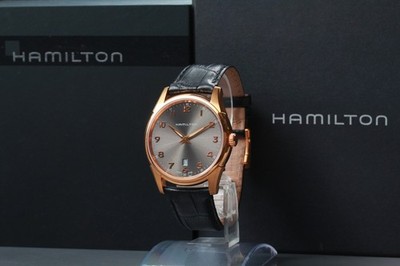 Boxed [Near Mint] Hamilton Jazzmaster H385410 Quartz Gray Dial Men's Watch JAPAN