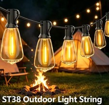 Solar String Lights 50-100FT Garden ST38 Shatterproof Bulbs Outdoor Waterproof