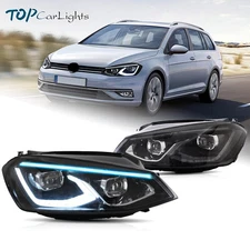 2Pcs Full LED Headlights For 2015-2017 Volkswagen Golf MK7 With Start Animation