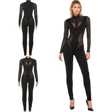 Women Rompers Casual Jumpsuit Cocktail Bodysuit Travel Full Body Music Slim