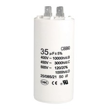 92x44mm CBB60 Run Capacitor 35uF 450V AC Double Insert White