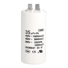 92x44mm CBB60 Run Capacitor 35uF 450V AC Double Insert White