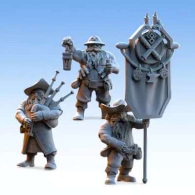 The Beholder - Dwarven Kingdoms - Miners - 3D Printed