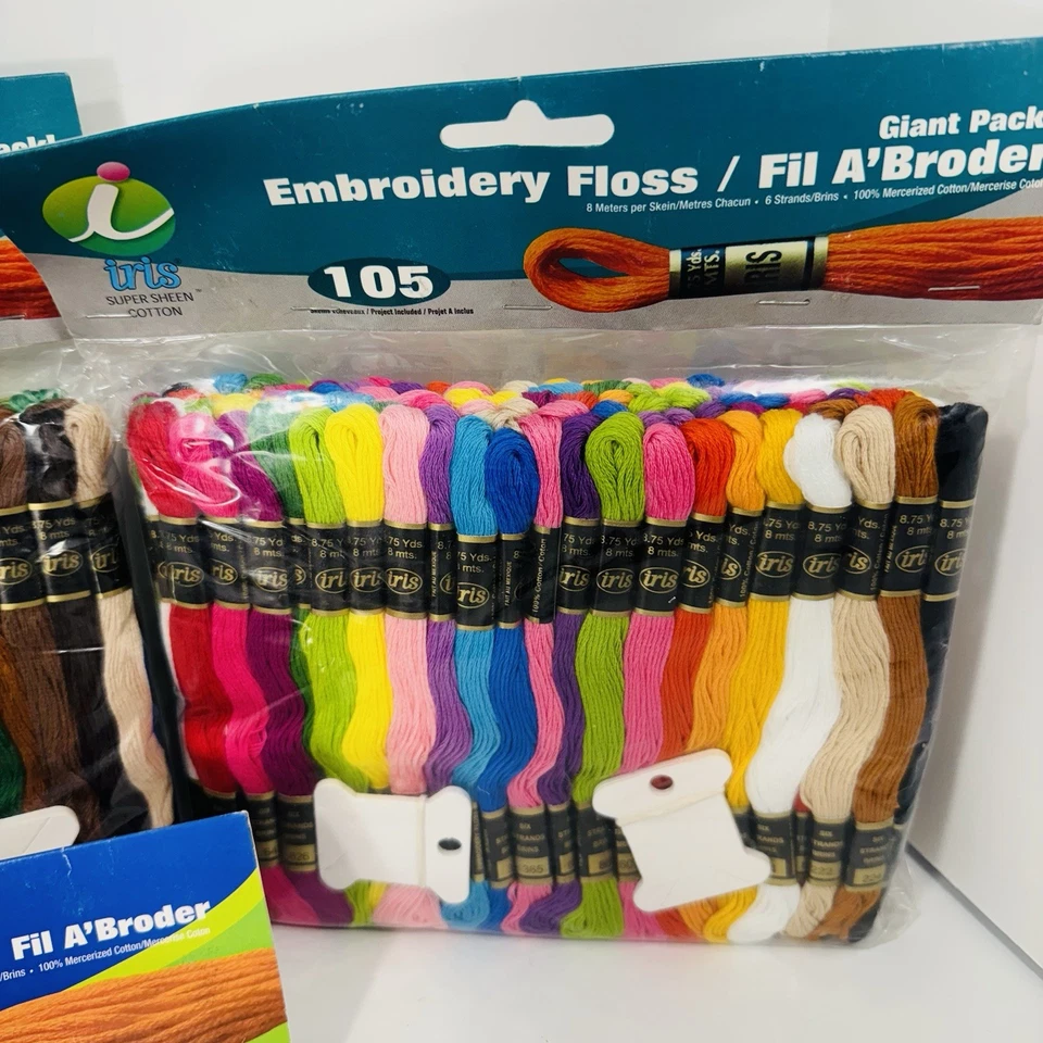 Iris Embroidery Floss Huge Lot 4 Packs 105 & 150 Skeins New Unopened - Image 4 of 4