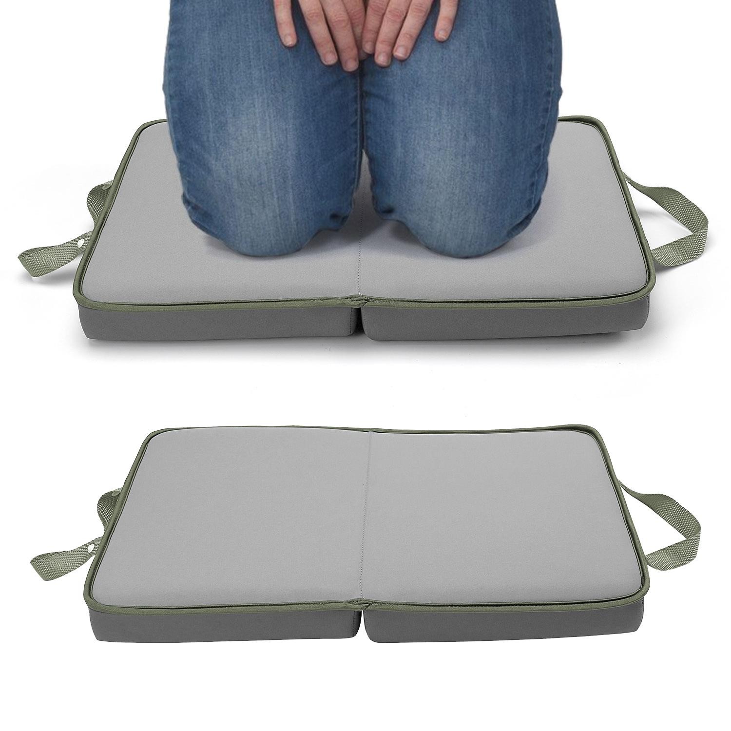 Kneeling Cushion Pad Portable Memory Foam Kneeler Mat Garden Camping Grey