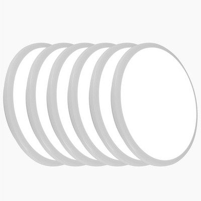 DELIPOP 6 Pack 12 Inch LED Flush Mount Ceiling Light, 24W Surface Flat LED Ce...