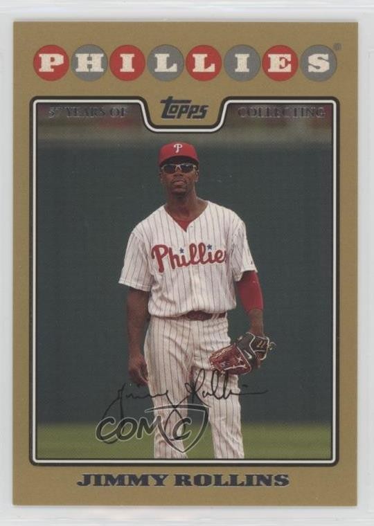 2008 Topps Gold Border 1494/2008 Jimmy Rollins #30 01ck