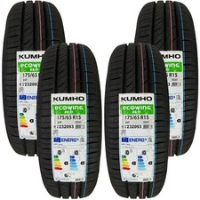 X4 175/65R15 84T KUMHO ECOWING ES31 FOUR NEW 175 65 15 TYRES | C RATINGS