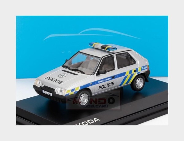 1:43 Abrex Skoda Favorit 136L Policie 1988 Silver Blue 143ABSX-708XX Modellbau-image