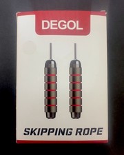 DEGOL Skipping Rope with Ball Bearings Rapid Speed Jump Rope Cable Ergonomic NEW