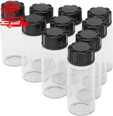 10 Pack Glass Vials,10 Ml Glass Bottle with Screw Caps,Small Vials for Essential