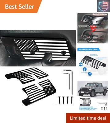 Upgraded 2PCS Sun Visor Repair Kit,Aluminum Alloy American Flag Sun Visor Cli...