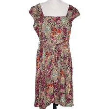 Lady Vintage Dress Size 20 Floral Paisley Retro Boho Fit & Flare New With Tags