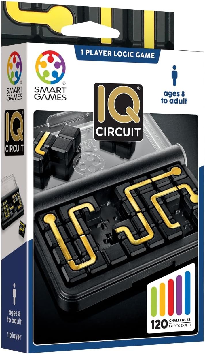 SmartGames - IQ Circuit, Puzzle Game with 120 Challenges, 8+ Years