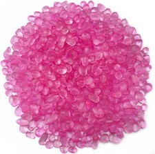0.89LB Pink Aquarium Glass Stones Glass Pebbles Fish Tanks Decorations Aquarium