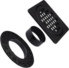 4 Inch Drain Grate Kit Compatible with Schluter Kerdi-Drain Flange Square Sho...