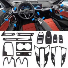 FOR BMW X1 2023-2025 ABS Carbon fiber Dashboard Center Console Interior Kit Trim