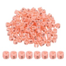 300 Pcs Clothes Hanger Marker S Fit Rod Garment Size Tag Pink