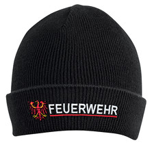 Strickmütze Feuerwehr Brandenburg inkl. Stick Feuerwehr - Büttner