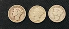 LOT #E 134    3-1929 MERCURY DIMES , 1929-P, 1929-D,1929-S