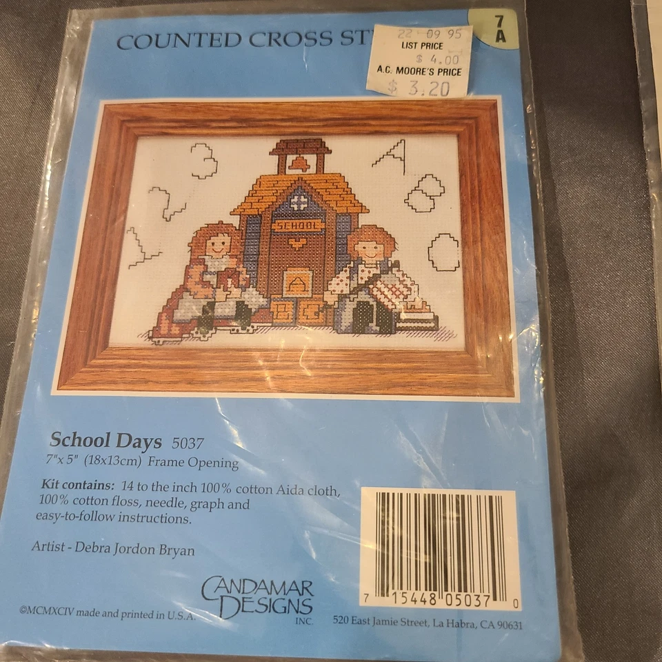 Candamar Contado Punto de Cruz Días Escolares 5037 Bermillion Navidad Minis 25303 Foto 2 de 4