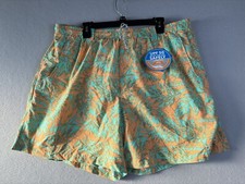 Columbia Men  s Shorts XXL Orange Floral Omni Shade UPF 50 Nylon 2598