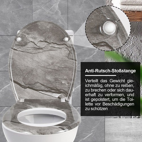 WC Sitz Bad Pflegeleicht Toilettensitz Klobrille Klodeckel Toilettendeckel - Bild 7 von 16