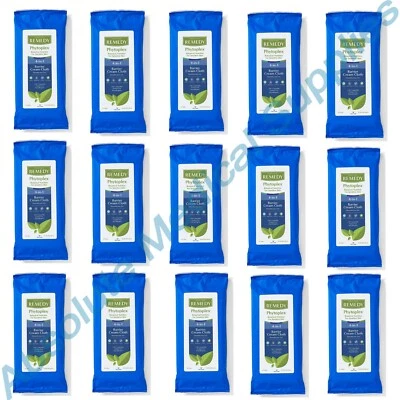 *15-Packs* Medline Remedy Phytoplex 4-in-1 Barrier Cream Cloth Wipes MSC092508