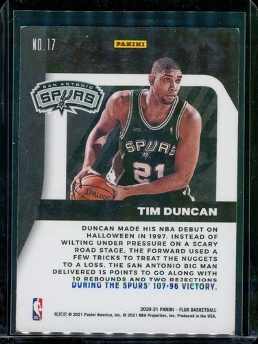 2020-21 Panini Flux - Fluido #17 Tim Duncan - Foto 2 di 2