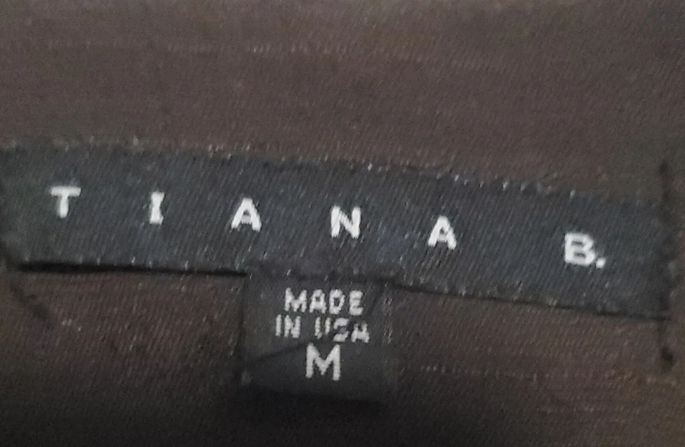 Vestido Tiana B Rayón/Poliéster Forrado Escote Cuentas Talla M Usado Foto 4 de 4