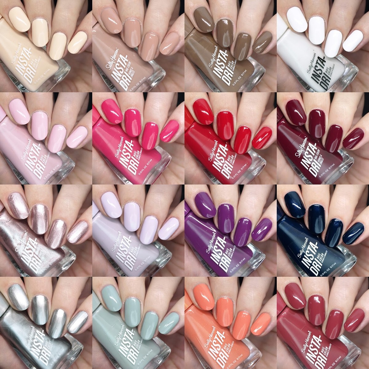 Sally Hansen Insta-Dri Matte & Regular Nail Polish Many Shades You