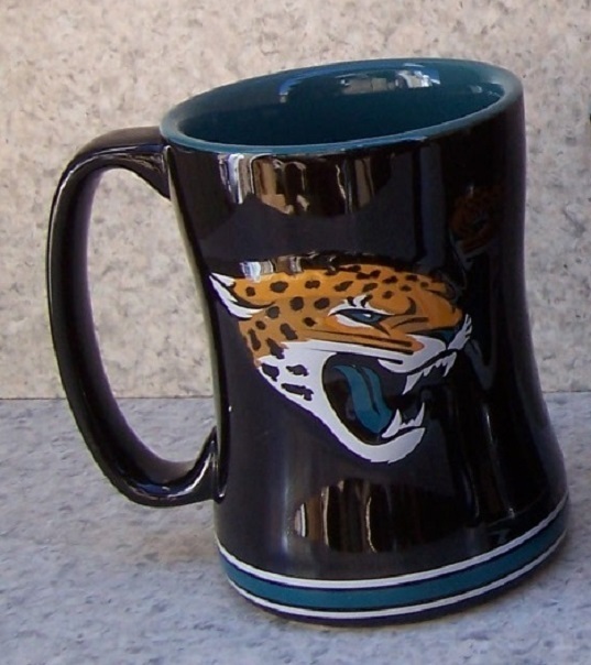 Coffee Mug Sports NFL Jacksonville Jaguars NEW 14 ounce cup with gift