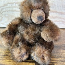 Russ Berrie Timber Plush Bear Stuffed Animal Brown 12  Bean Bag Weighted Bottom
