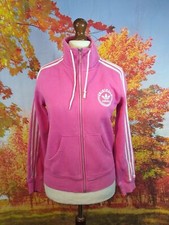 adidas Originals pink cotton Tracksuit Jacket. UK women's size 38, size XS