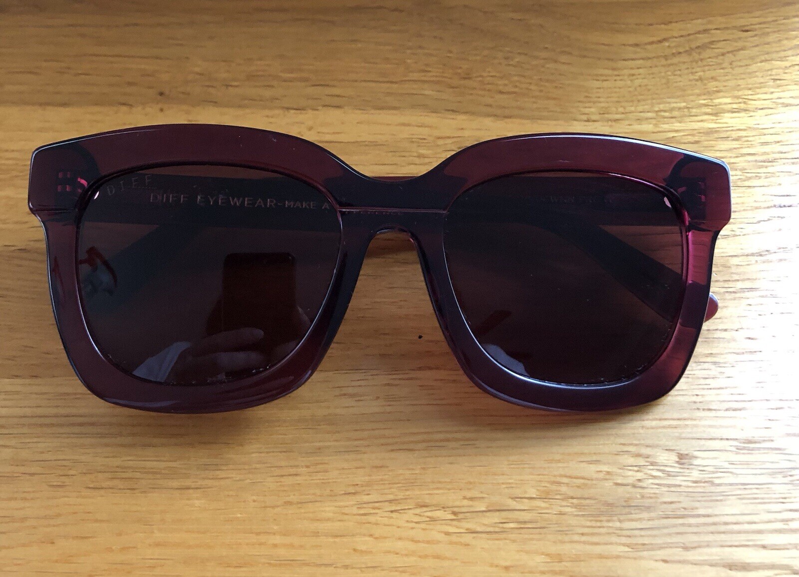 DIFF Purple CARSON Oversized Sunglasses DE01-0039… - image 2