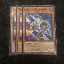 Yugioh! x3 SATELLITE SYNCHRON LDS3 Common 1st Ed 3x Yu-gi-oh! TCG SET FAST SHIP
