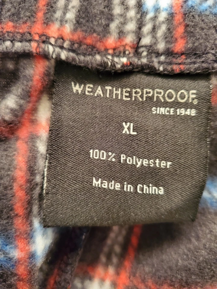 Weatherproof Mens Sleep Lounge Pants Size XL Multicolor Plaid Fleece - Image 2 of 4