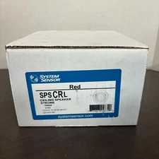 NEW System Sensor SPS CRL Ceiling Speaker Strobe Indoor Red SPSCRL