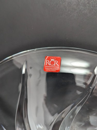 RCR Trix Centro de Mesa Sol Cristal Vidrio Placa/Cuenco Hecho en Italia NUEVO EN CAJA 13" - Imagen 6 de 9