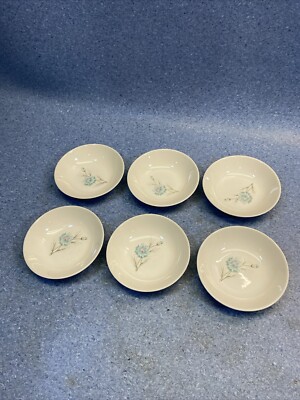6 Taylor Smith Taylor Aqua Ever Yours Boutonniere Fruit Berry Bowls 5 1/4'' Aqua