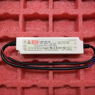 Meanwell LPF-40-12 12V 3.34A LED Waterproof Power Supply #E5