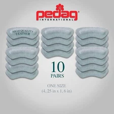 Pedag Stop Padded Leather Heel Grips, Gray, Ten Pair