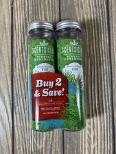 Scentsicles White Winter Fir Scented Ornaments 12 Ornaments and Hooks Two 0.9 oz