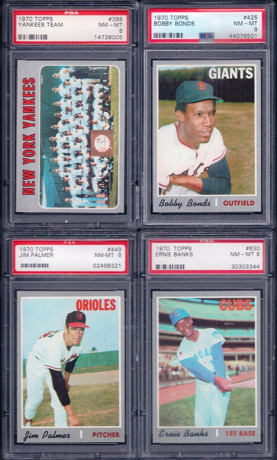 PSA 8 1970 Topps #449 Jim Palmer Baltimore Orioles HOF SETBREAK