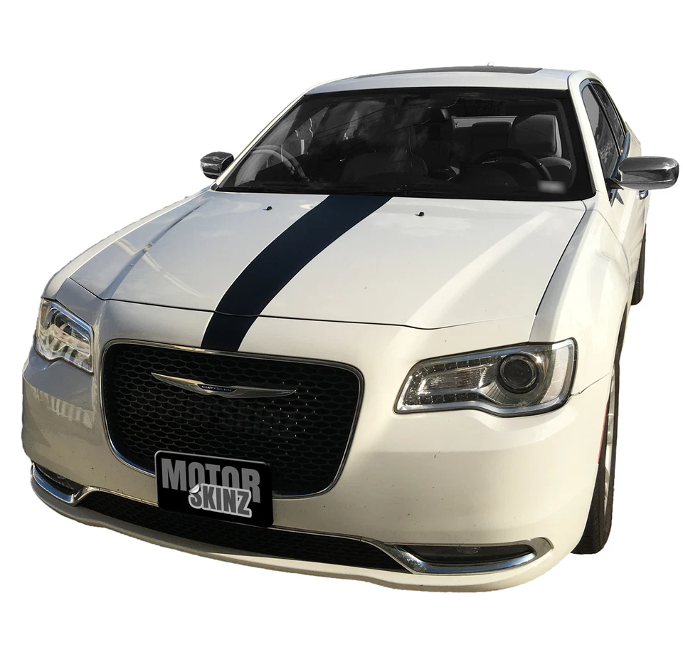 Cubierta superpuesta de calcomanía de vinilo apagada capó para Chrysler 300 300C 2011-2018 Foto 4 de 4