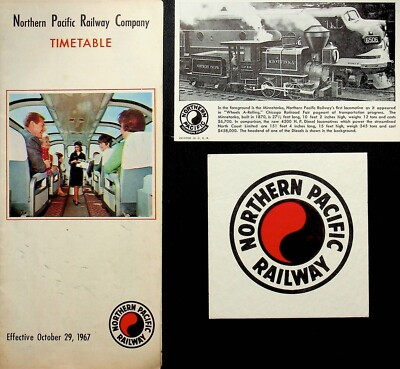 #ad #ad THREE NORTHERN PACIFIC RAILWAY COLLECTABLE ITEMS E15 H 3 $25.00