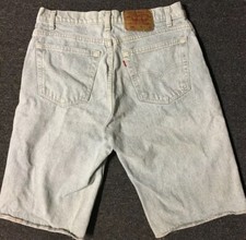 Vtg 90s Levis 550 Jean Shorts 33 USA Made Sailing Nautical Hiking Hip Hop Grunge