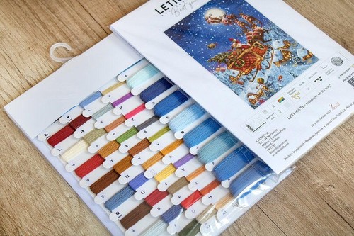 Kit punto croce contato LetiStitch Le renne in arrivo! Leti958 - Foto 6 di 7