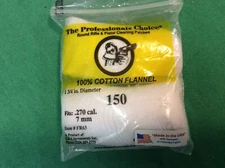  "Professional Choice" , 150, Round, Rifle & Pistol Cleaning Patches"
