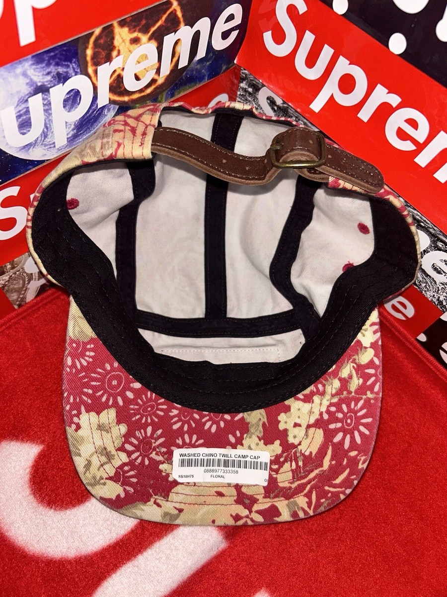 帽子 Supreme Washed Chino Twill Camp Cap 18ss Supreme Washed Chino Twill Camp Cap (SS24) - $48